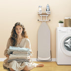 Ironing Board Holder Wall Mount, Iron Board Wall Hanger, Sewing, Laundry Room Organization, White, T&V Shaped Space Saving Iron Holder for Laundry Room Decor and Accessories, Organization and Storage