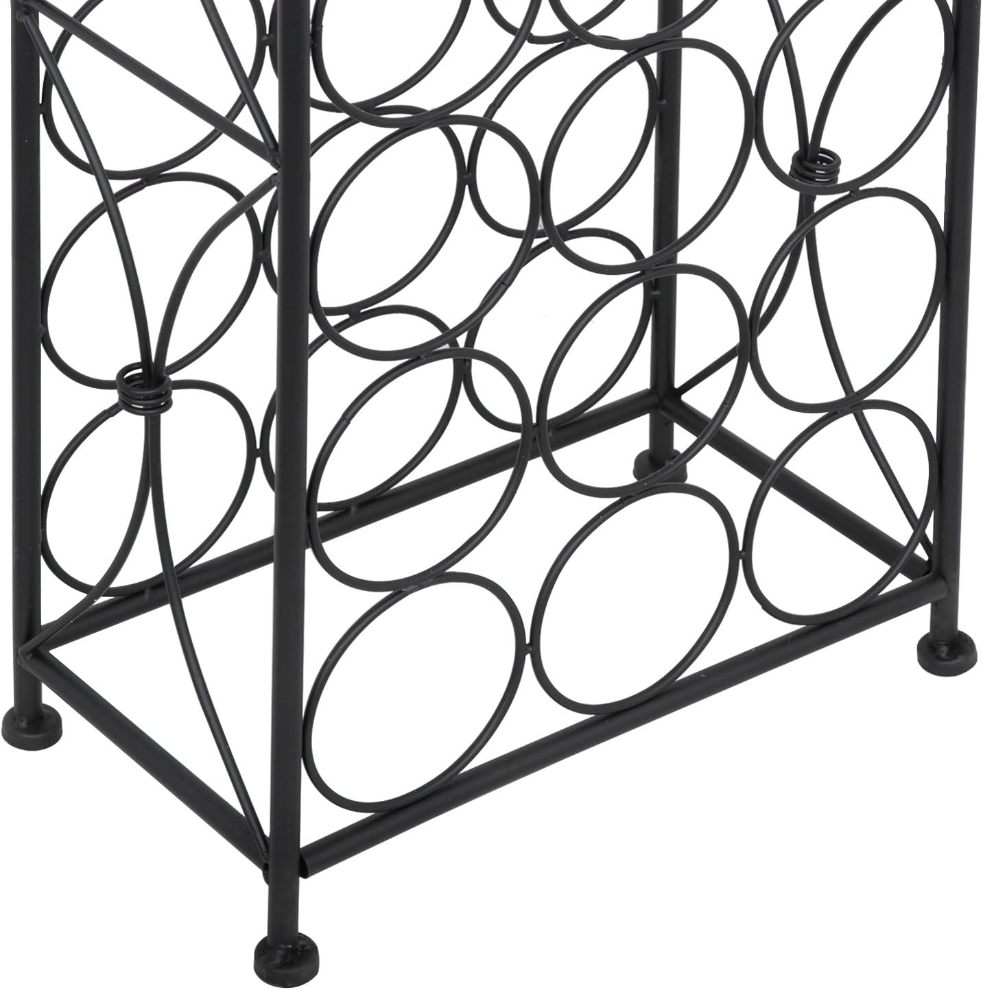 F2C 23 Bottles Wine Rack Stand Floor Wine Holder Metal Construction Free Standing Elegant French Style