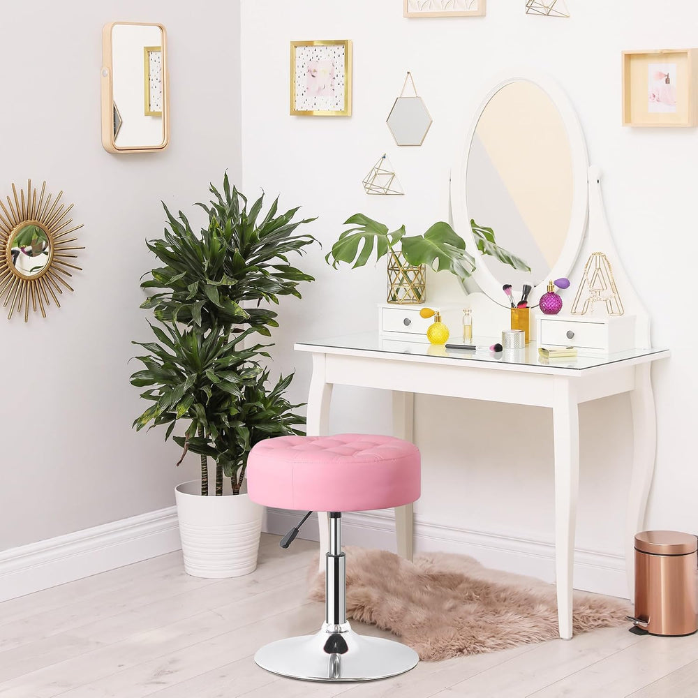SUPER DEAL Vanity Stools for Makeup, Vanity Ottoman Chair with Adjustable Hei...