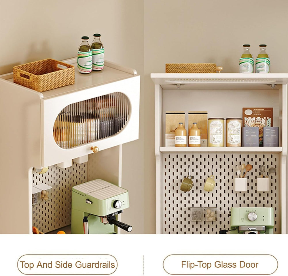 Kitchen Pantry Storage Cabinet with Drawer, Tall Kitchen Storage Hutch Cabine...
