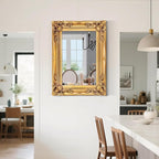 Antique Wall Mirror, 29.1'' x 21.2''Vintage Baroque Mirror with Ornate Frame, Gold Mirror Decorative for Entryway, Living Room, Bathroom