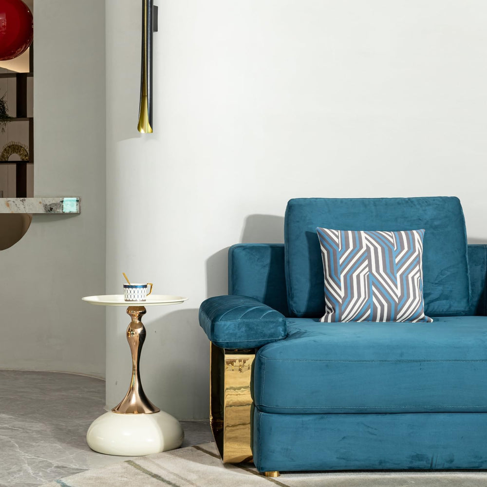 Geelife Small Round Side Table for Small Spaces - White End Table