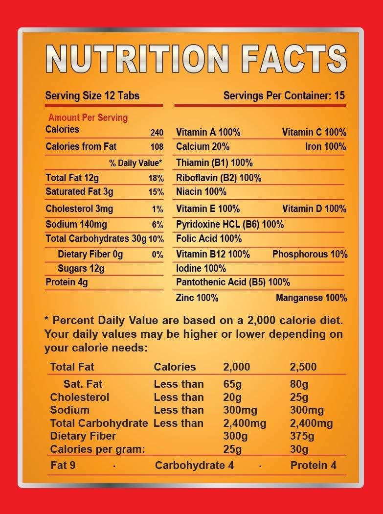Survival Tabs – Emergency Food Supply – 60-Day Chocolate Tabs, High-Protein