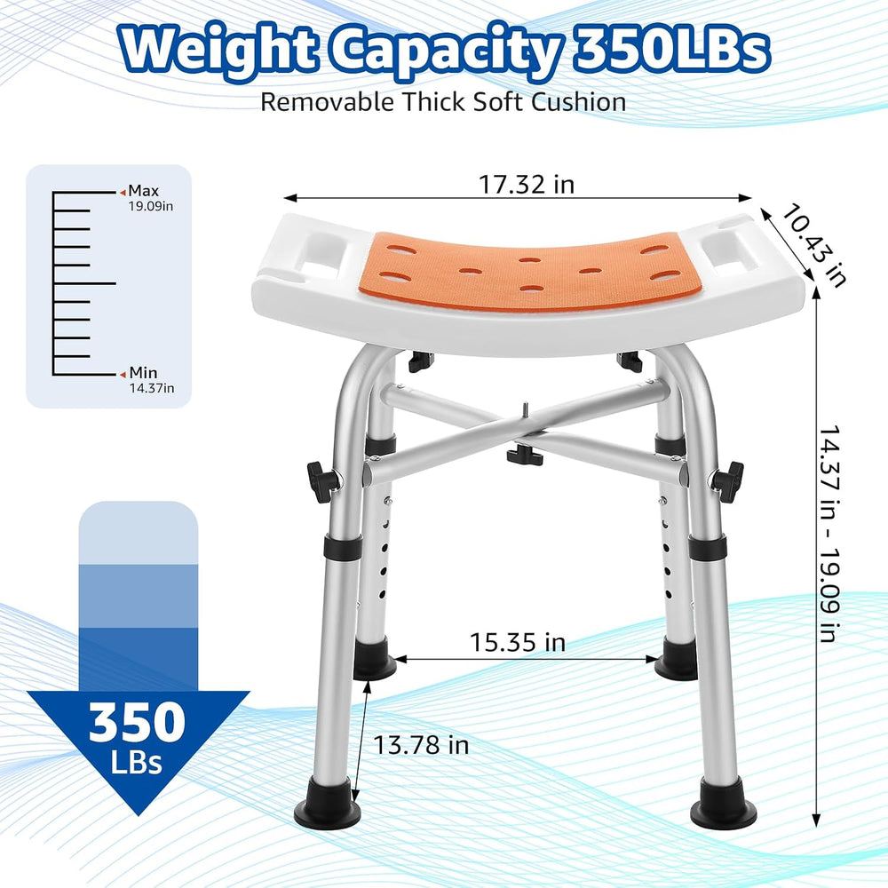 Shower Chair Bath Stool Seat 350 Lbs