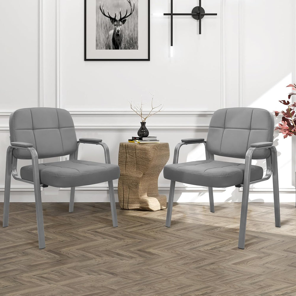 CLATINA Big & Tall 500 lbs Waiting Room Guest Chair, Leather Office Recep...