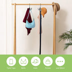 Belt Hanger, 2 Pack Rotatable Belt Organizer for Closet, Accessories Rack, Space Saving Hanging Holder Storage Hook for Belt, Tie, Scarf, Purse, Bra, Tank Top, Black