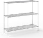 18" Deep x 60" Wide x 54" Height Wire Shelving Kit | 3-Tier | NSF Commercial Storage Rack Unit