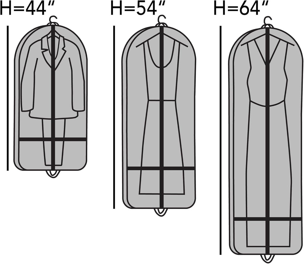 Covermates Garment Bag Set for Closet Storage and Travel, Blue | durable polyester construction, label window, zipper closure, carrying handles, 3-year warranty