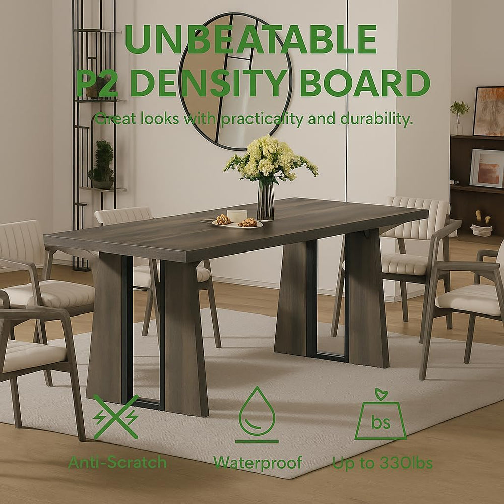 YITAHOME 70.86 Inch Dining Table for 6-8 People, Wooden Farmhouse Rectangular...