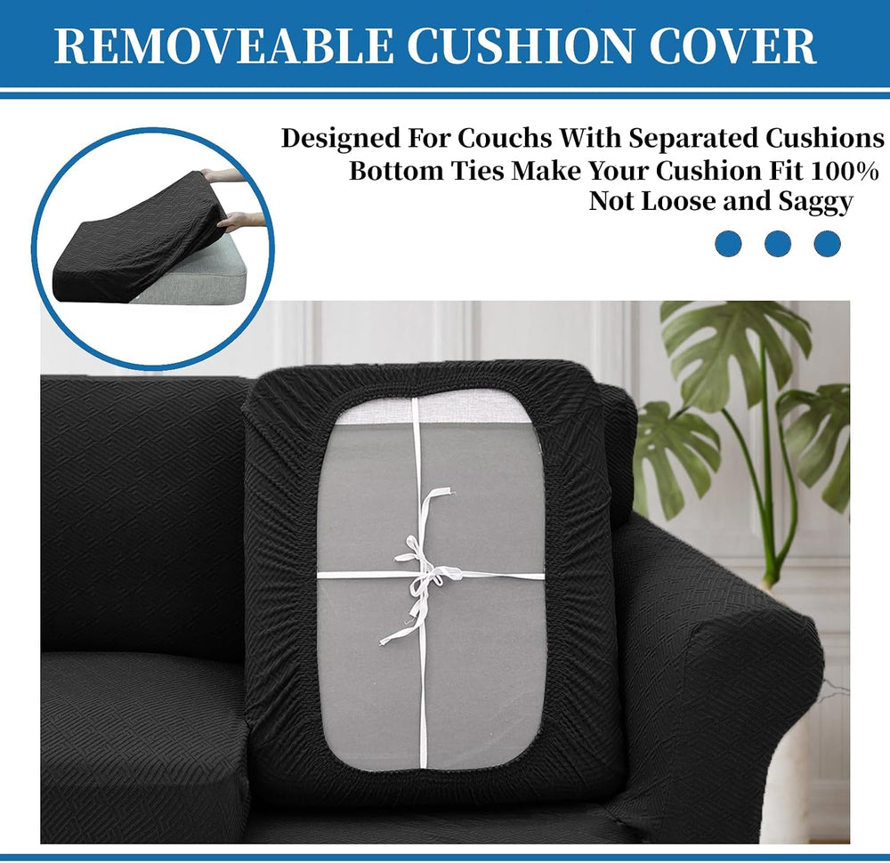 XINEAGE 2-Piece Stretch Armchair Sofa Cover, Washable Couch Covers for Dog
