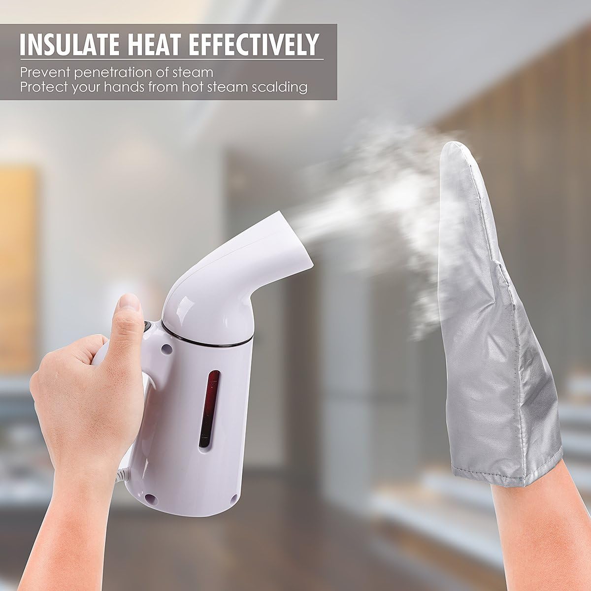 Garment Steamer Ironing Gloves Mitt Anti Steam Gloves Durable Heat Resistant Waterproof Protective Ironing Glove for Steaming Clothes