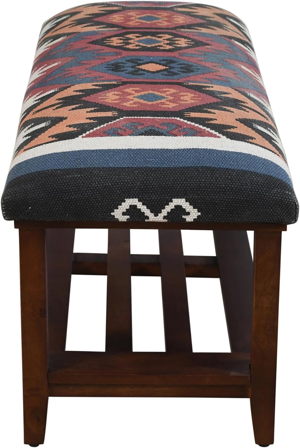 LR Home Red Handmade Upholstered Bench for Bedroom End of Bed | Accent Bench for Entryway, Foyer, Living Room, Mudroom, Hallway or Seating | Long Rectangle Storage Bench | 40" W x 16" D x 18" H