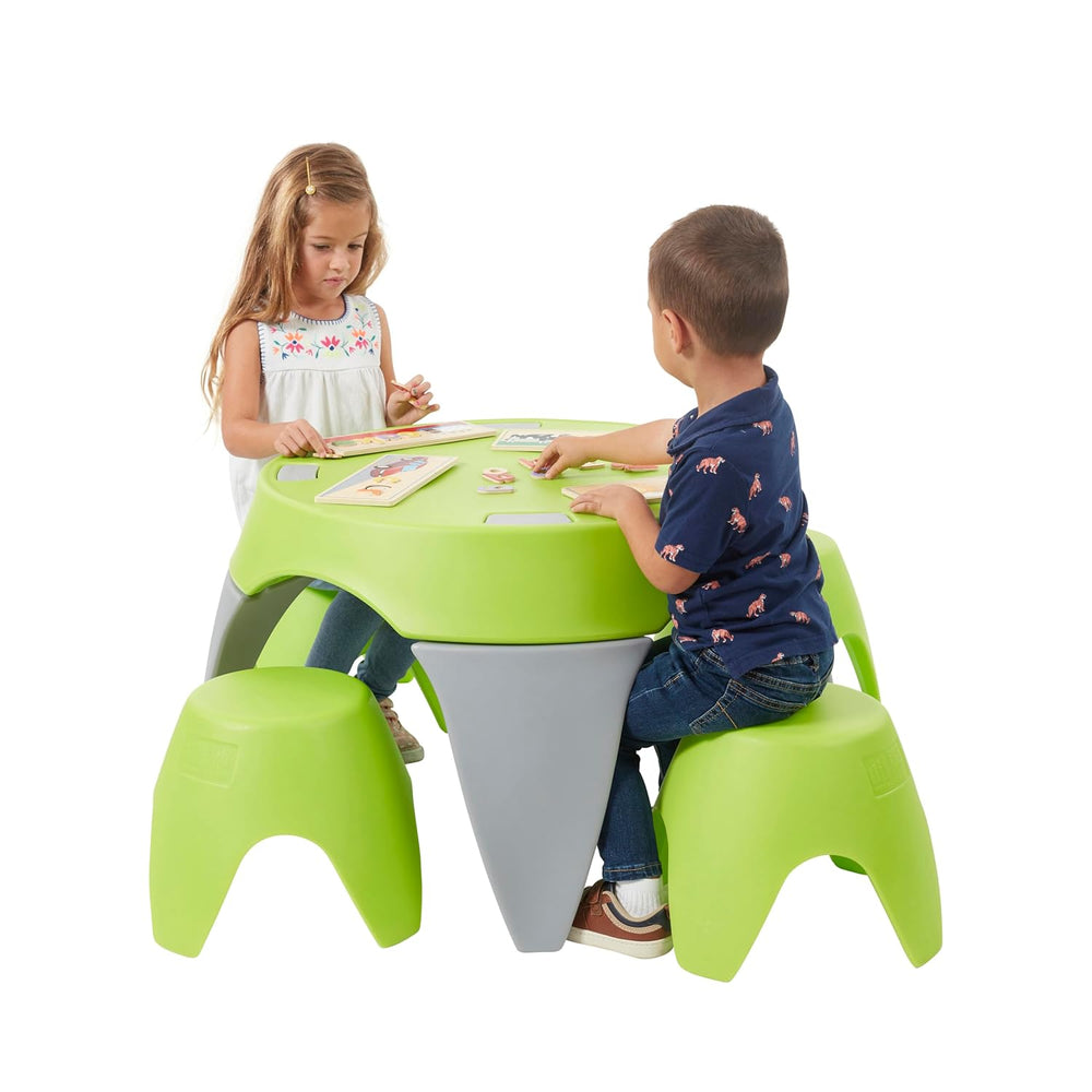 ECR4Kids Ayana Table and Stool Classroom Set, Childrens Furniture, Lime Green...