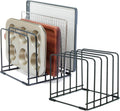 2-Pack 5-Tier Cutting Board Holder, Kitchen Cabinet Organizer Holder, Space-Saving Kitchen Storage for Cutting Boards, Bakeware, Trays,Thin Pans and Cookbooks, Baking Sheets Organizer