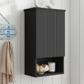 Bathroom Wall Cabinet with Single Door, Soft-Close Hinges, 15x27 inch Wooden Medicine Cabinet for Small Kitchen, Laundry, Entryway, Durable MDF Construction