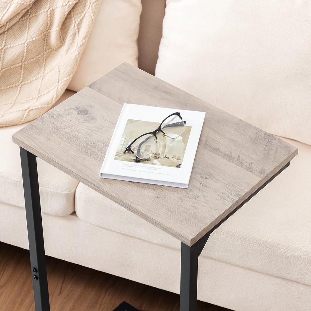 AMHANCIBLE C Shaped End Tables Set of 2, Couch Side Tables that Slide Under S...