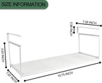 Foldable Metal Under Cabinet Organizer,Multi-Functional Hanging Storage Rack for Aluminum Foil,Plastic Wrap,Kitchen Wipes,Space-Saving,Tool-Free Install,Rust-Resistant,Ideal for Kitchen (White)