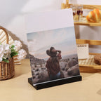 GLOBLELAND Wood Records Holder Display Now Playing Black Vinyl Record Storage Stand Single Album Display & Organizer Gift for Record Player Accessories Lovers
