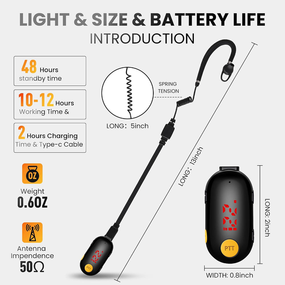 Super Mini Walkie Talkies, Two-Way Radios, 3 Pack