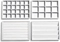 Frebeauty Stackable Velvet Jewelry Organizer Trays for Drawers Inserts Jewelry Storage Tray Display Case, Stud Earrings Bracelets Necklace Rings Accessories Trays for Women(Set of 4)(White)