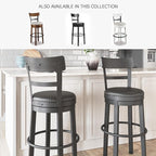 Signature Design by Ashley Valebeck 30.38" Casual Pub Height Upholstered Swivel Barstool, Black