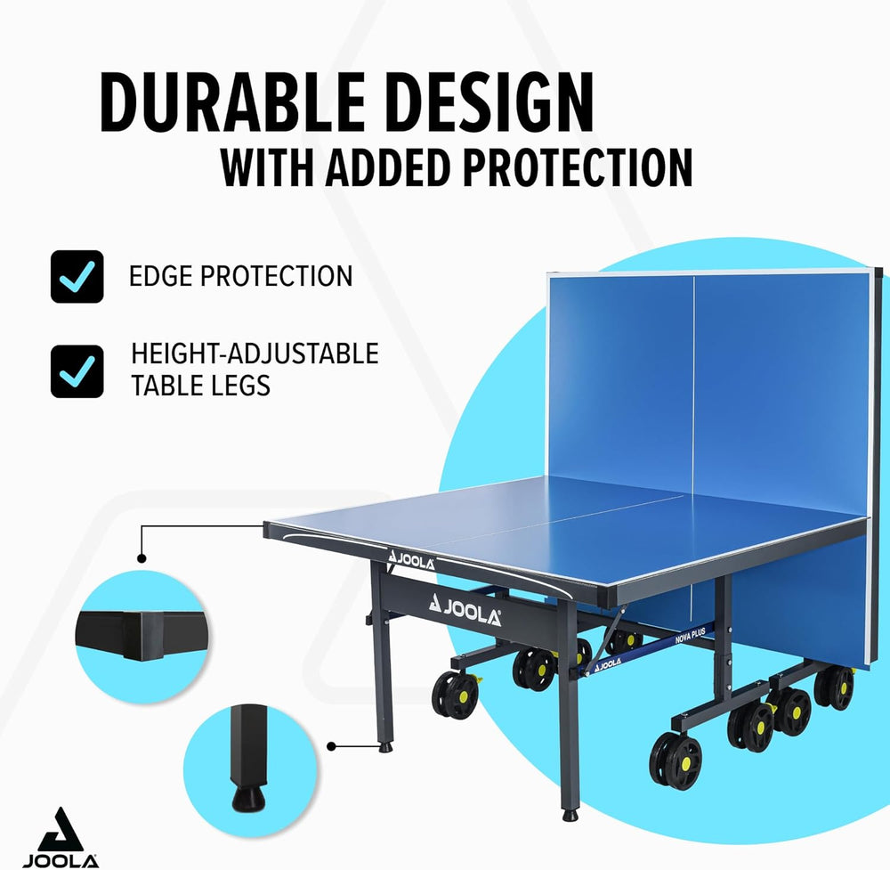 JOOLA NOVA Outdoor Ping Pong Table with Waterproof Table Tennis Net Set - Qui...