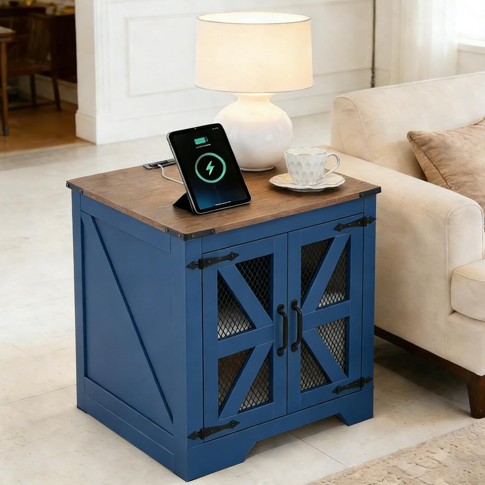 Farmhouse Coffee Table and End Table Sets of 3, 3 Piece Living Room Tables Se...