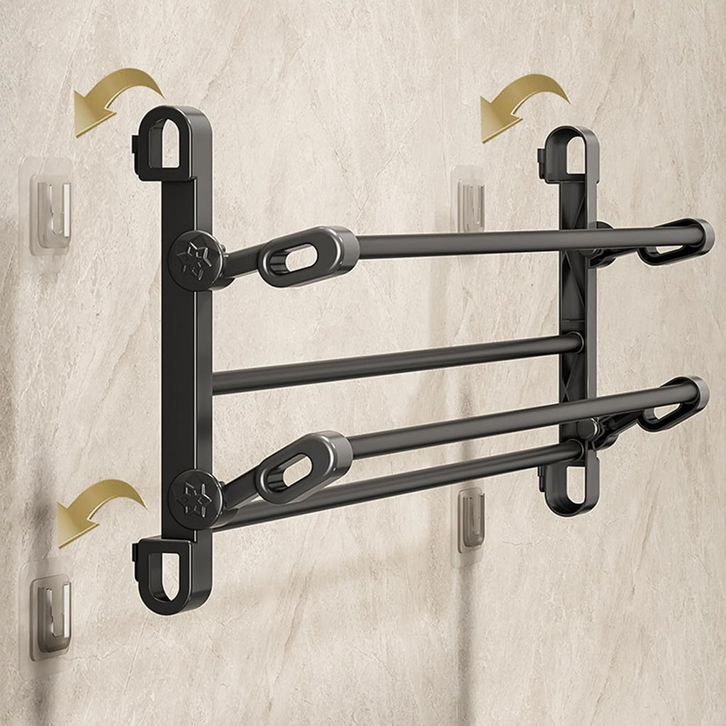 Portable Space Saving Wall Shoe Rack Foldable 2 Tiers Designs for Slipper and Light Shoes Without Drill Installation Multifunctional Shoe Rack