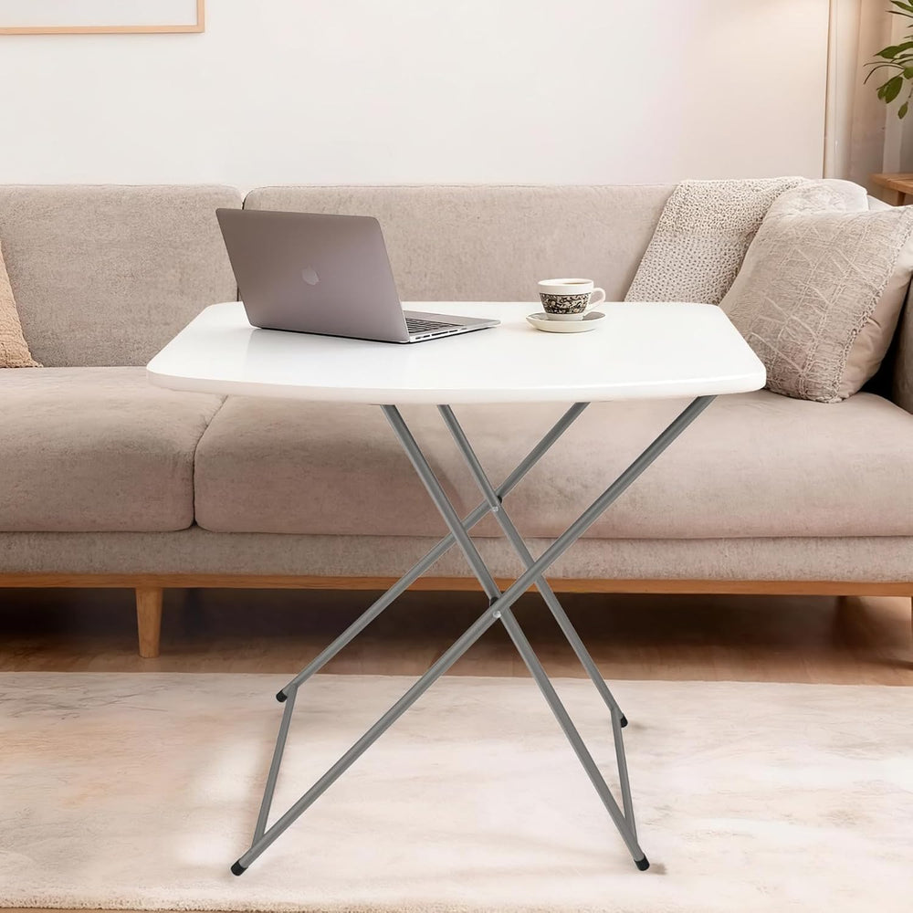 VINGLI Small Folding Table Portable, 18" Adjustable Height Personal Lapt...