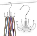 ZEDODIER Purse Hanger Organizer for Closet, Rotatable Sturdy Purses Holder Holds 8 Bags, Metal Space Saving Closet Organizers and Storage, Silver