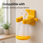 Wall Mount Holder for LifeVac Emergency Suction Device, Dual Mount Options Quick Choking Rescue Access, Yellow (Device Not Included)