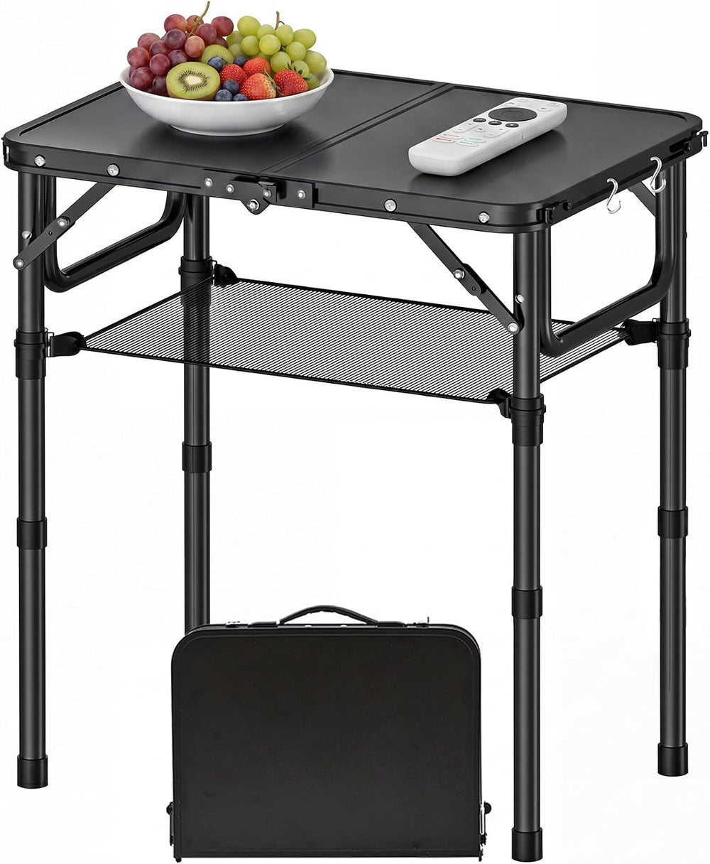 YihuiKo Folding TV Tray, Lightweight Portable Small Folding Table | Adjustabl...