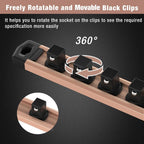WORKPRO Magnetic Socket Organizer, 1/2-Inch Drive Aluminum Alloy Socket Rail, Heavy Duty Socket Holder, Socket Rack Kit 1/2-Inch x 10 Clips Champagne (Socket not Included)