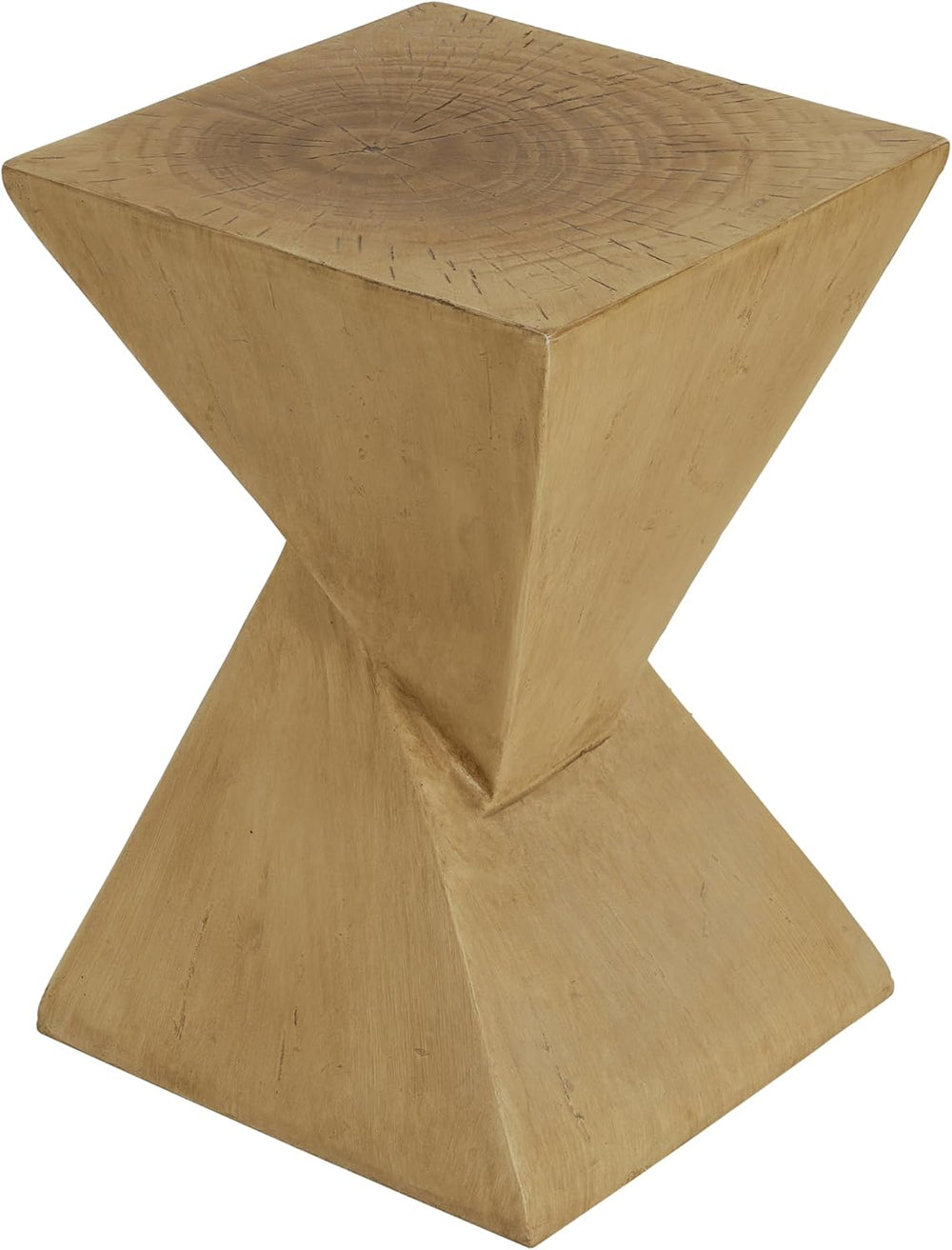 Modern Hourglass Side Table, Sculptural End Table for Living Room, Bedroom &a...