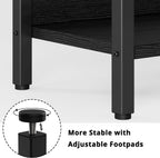 IRONCK Triple Wide 5-Tier Bookshelf with Metal Frame, Vintage Black | Back Panels Prevent Items from Falling, Sturdy Metal Frame Construction, Suitable for Living Room, Home Office