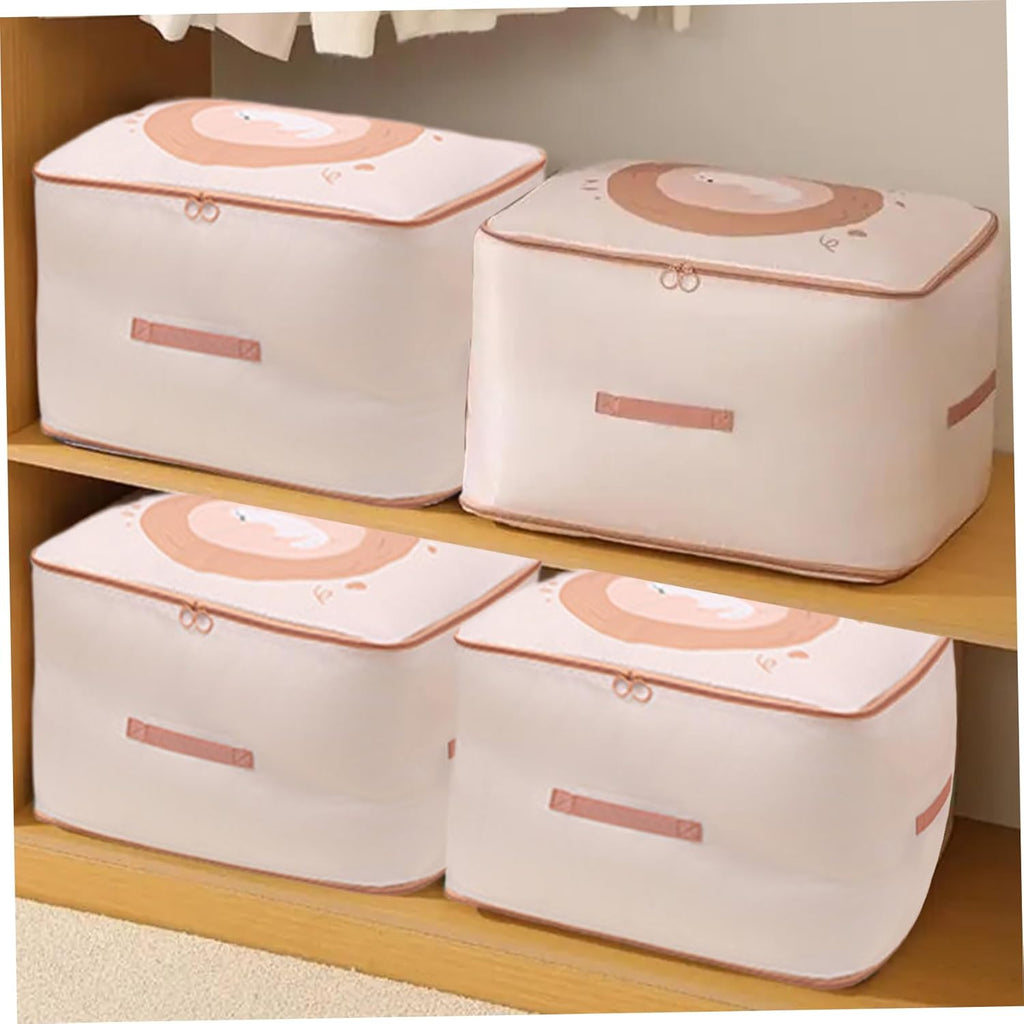 Self-Compression Comforter Storage Bag, 21.3x16.1x19.7 Inch Heavy Duty Zippered Organizer for Bedding & Clothes