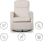 Delta Children Blair Slim Nursery Glider Swivel Rocker Chair, Cream