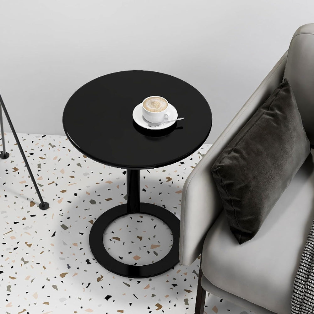Round Side Table C-Shaped Side Table Sofa Side Table Round Coffee Table Bedsi...