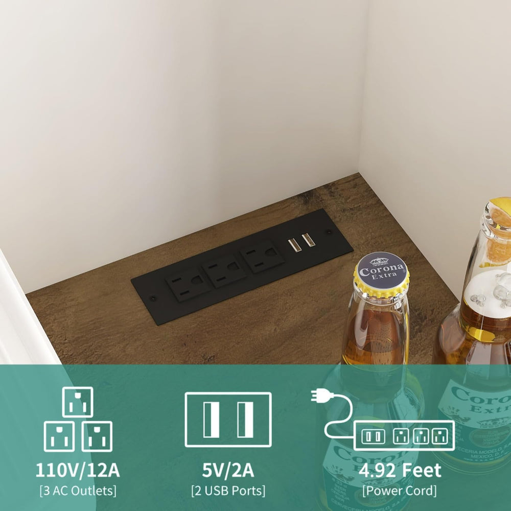 74 Inch Tall Freestanding Pantry Storage Cabinet Cupboard Unit, Six Doors, Du...