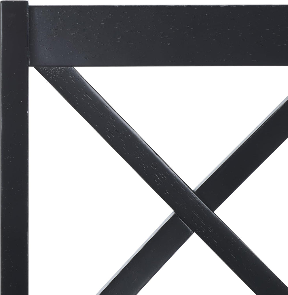 SAFAVIEH Home Collection Akash Farmhouse Black Dining Chair Set of 2