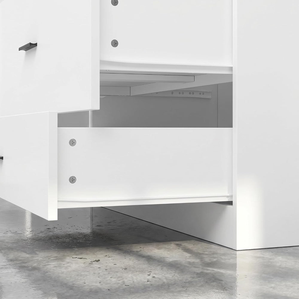 63" Wide Kitchen Pantry, 2-Piece Modern Storage Cabinet with 6 Doors and...