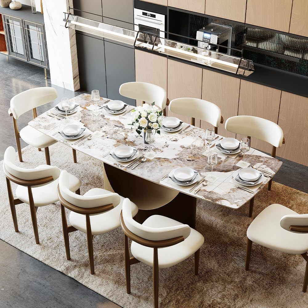POVISON Extendable Dining Room Table 6-8, 71-95" Expandable Modern Dinin...