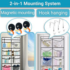 Magnetic Cruise Organizer, 14 Large Durable Pockets Over The Door Organizer For Cruise Ships, Magnetic & Hanging Cruise Organizer, Cruise Essentials 2026 （ 67" x 21.6"）