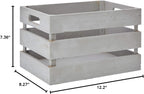 Zeller Storage Box Vintage 31x21x18,7cm of Wood in Grey, 31 x 21 x 18.7 cm