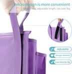 Bseash Bunk Bed Organizer, Bedside Caddy Hanging Bed Organizer Storage Bag 8 Pockets, for College Dorm Rooms Bed, Hospital Bed, Baby Bed Rails, 600D Oxford Cloth (Purple)