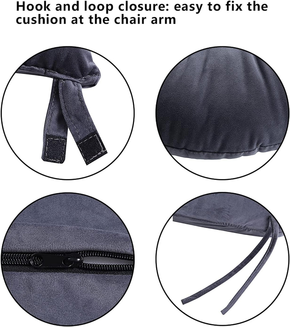 Zerone Soft Velvet Cotton Chair Cushions and Stool Pad Set, Glider Rocker Rep...