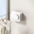 Retractable Clothesline Indoor, Non-Sagging Outdoor Clothes Line Retracting Heavy Duty Clothes Drying Laundry Line Wall Mounted Stainless Steel Line-13.8 Feets(White)