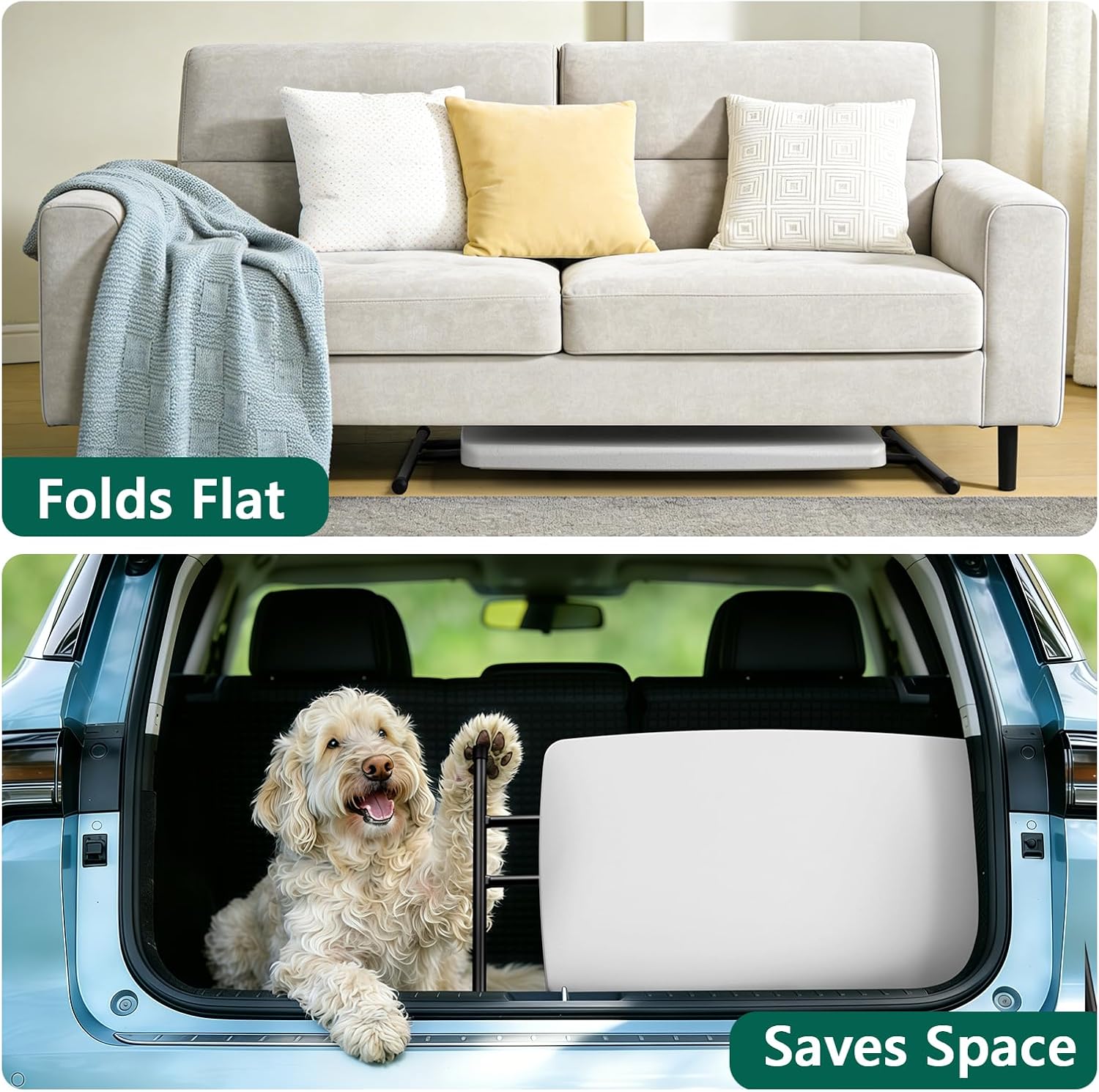 30 Inch Folding Table, Adjustable Height TV Tray for Small Spaces, Heavy Duty Foldable Utility Table for Laptop, Dining, Camping, No Assembly, 200 lbs Capacity, White Granite