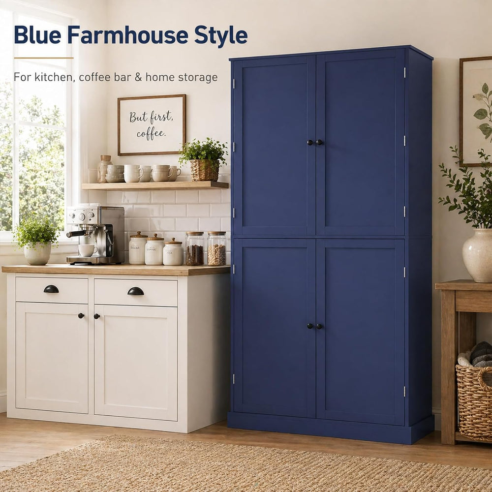 Kitchen Pantry Cabinet, 40.2" W x 20" D x 71.3" H Large Freest...