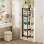 SINGAYE Shelf Closet Wire Shelving：Adjustable Metal Unit for Laundry Room Organization Bathroom Kitchen Home Storage with Wheels Pantry Rack Shelves